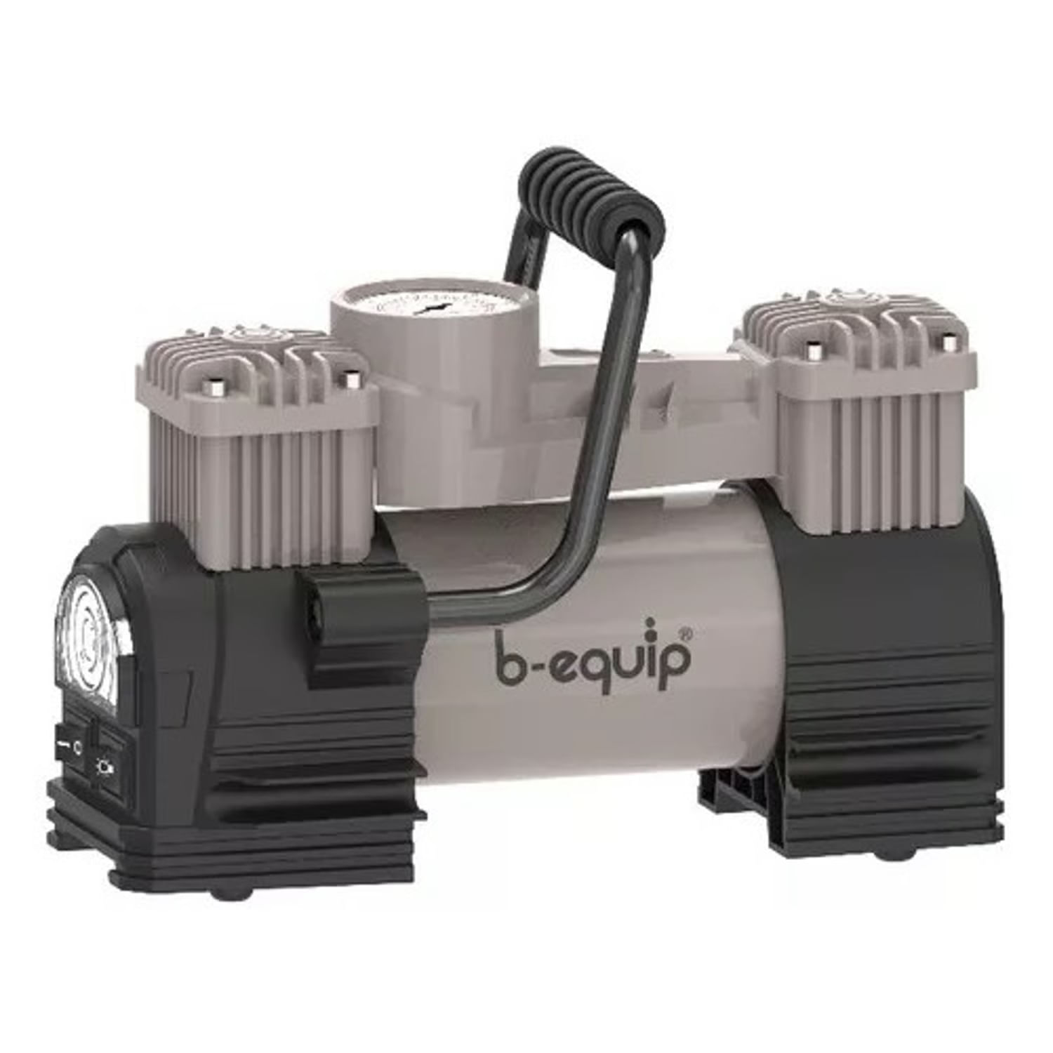 Compresor de aire B-equip para neumáticos portátil 12V BEQ-200CP, gris