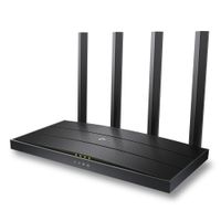 Reacondicionado: Router TP-Link AX1500 Wi-Fi 6, doble banda, 300Mbps en 2.4GHz y 1201Mbps en 5GHz, 4 antenas, 4 puertos Ethernet, negro
