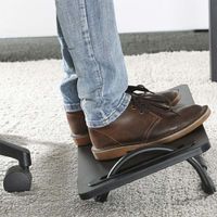 Reposapiés  Brateck ergonómico, 48 x 29 x 13.3 cm, antideslizante, negro (reempacado)