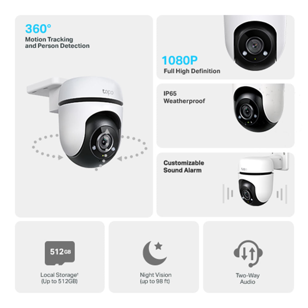 Imagen 2 del producto Reacondicionado: Cámara de seguridad Tapo C500 Wi-Fi 2MP, 1080p, exterior, infrarrojo