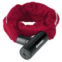 Candado con cadena, Hermex CB-90, eslabón 10 mm, forro antipolvo, 90 cm, para moto y bicicleta