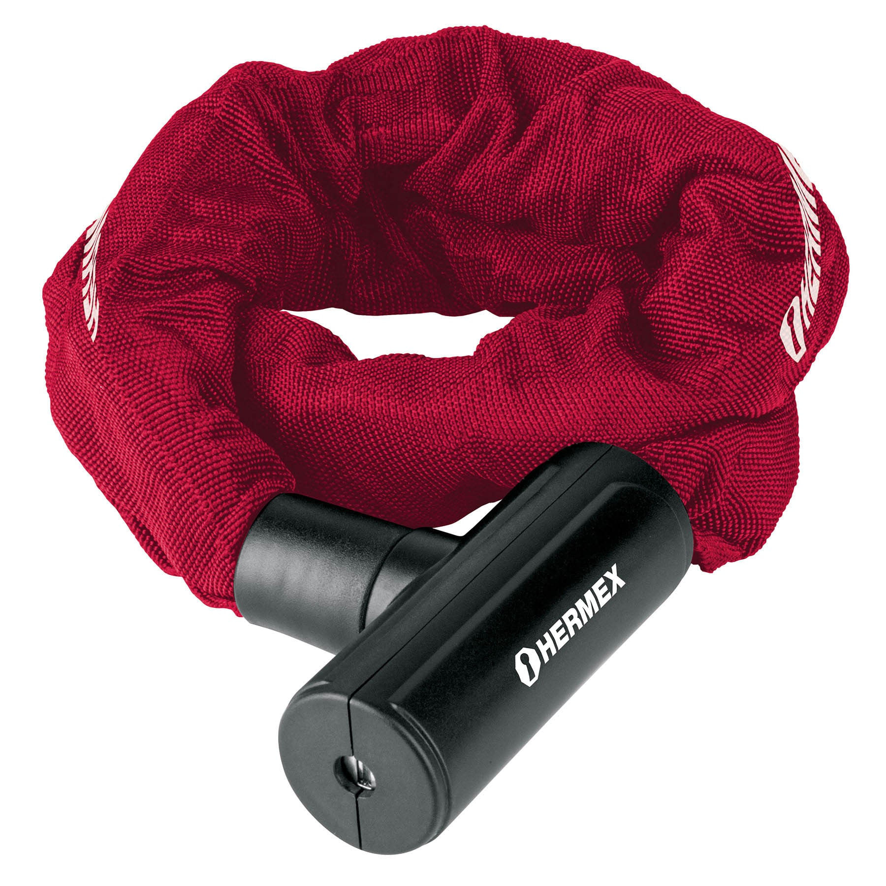 Imagen 1 del producto Candado con cadena, Hermex CB-90, eslabón 10 mm, forro antipolvo, 90 cm, para moto y bicicleta