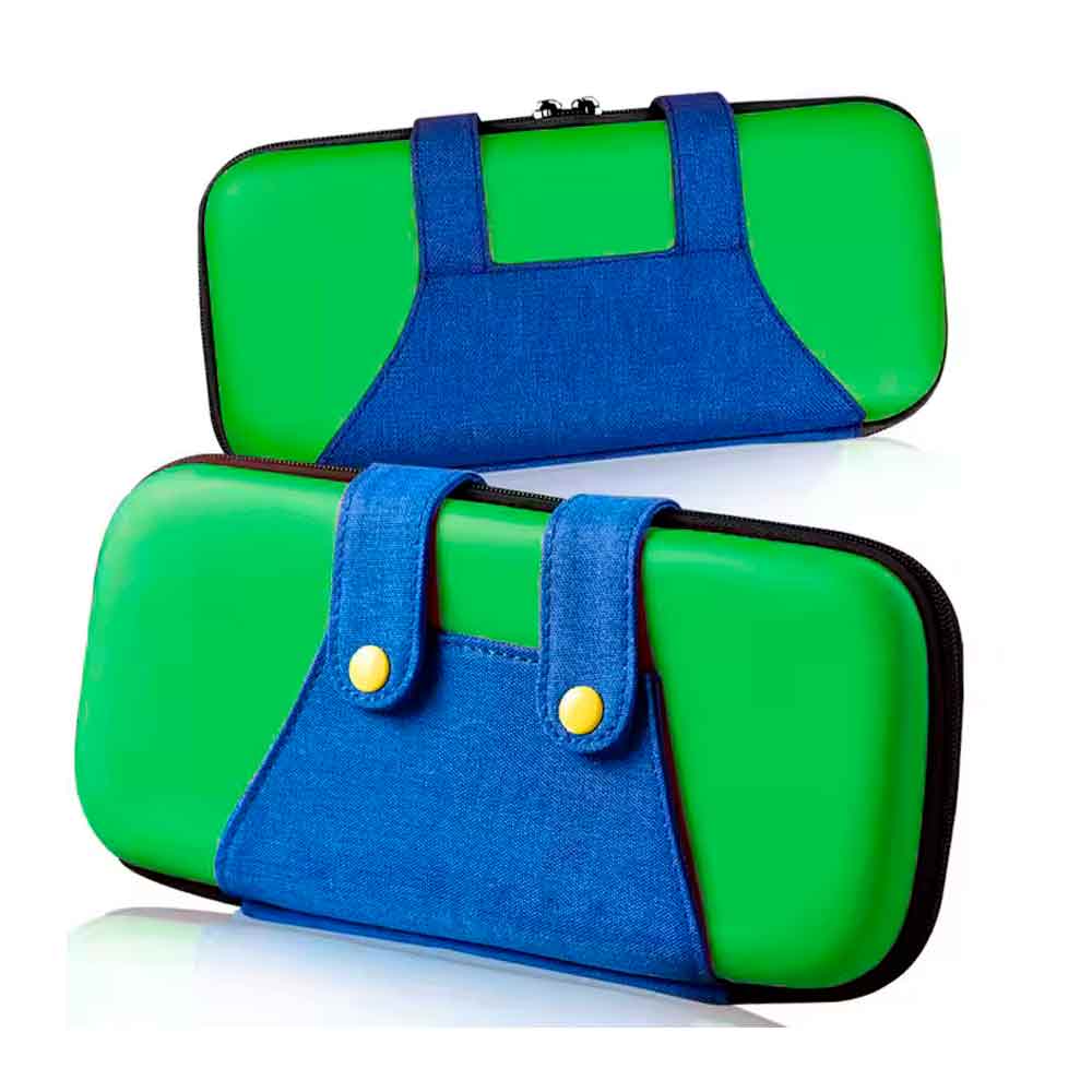 Estuche para Nintendo Switch 2, Luigi verde/azul, diseño EVA, protección antigolpes, compartimiento interno