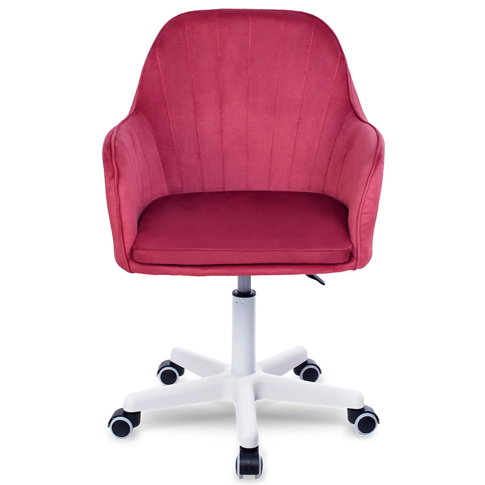 Silla giratoria de escritorio oficina Buckingham Soft, carga máx. 80kg, rosado oscuro