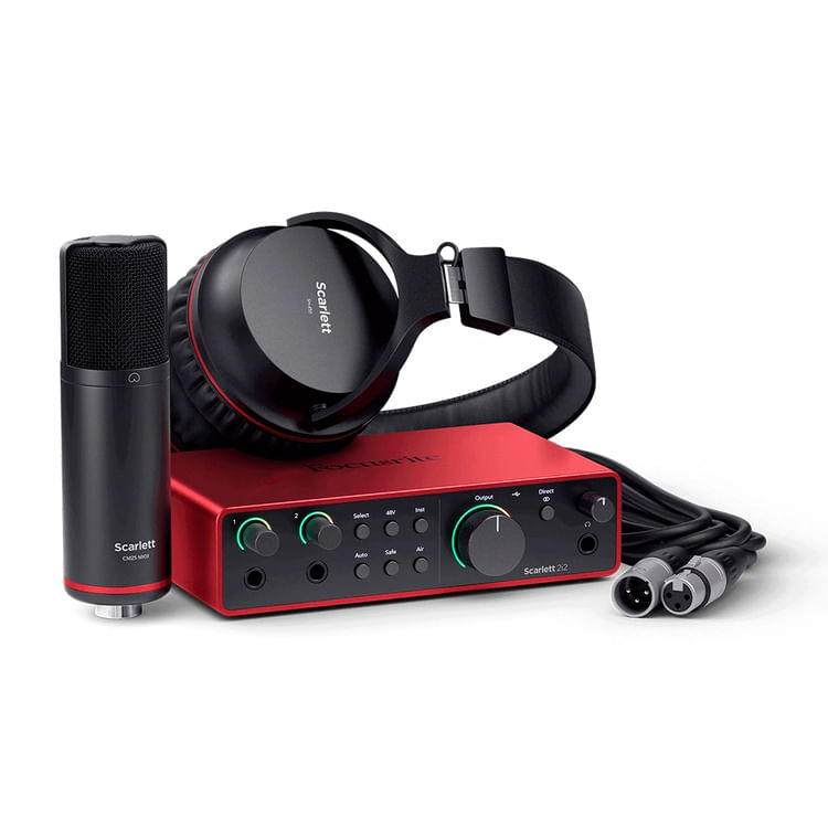 Interfaz de audio, Focusrite, Scarlett 2i2 Studio 4th Gen, 24 bits, 2 entradas