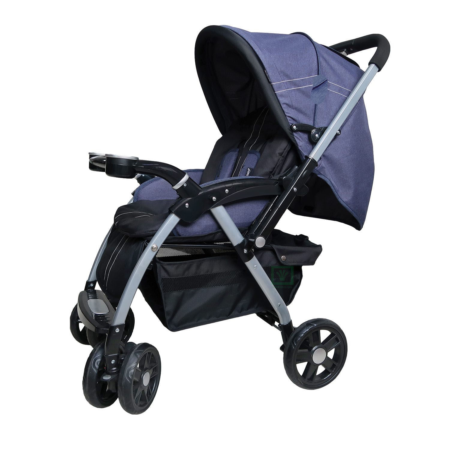 Coche cuna, Ebaby Rossi, travel system, mango reversible, azul