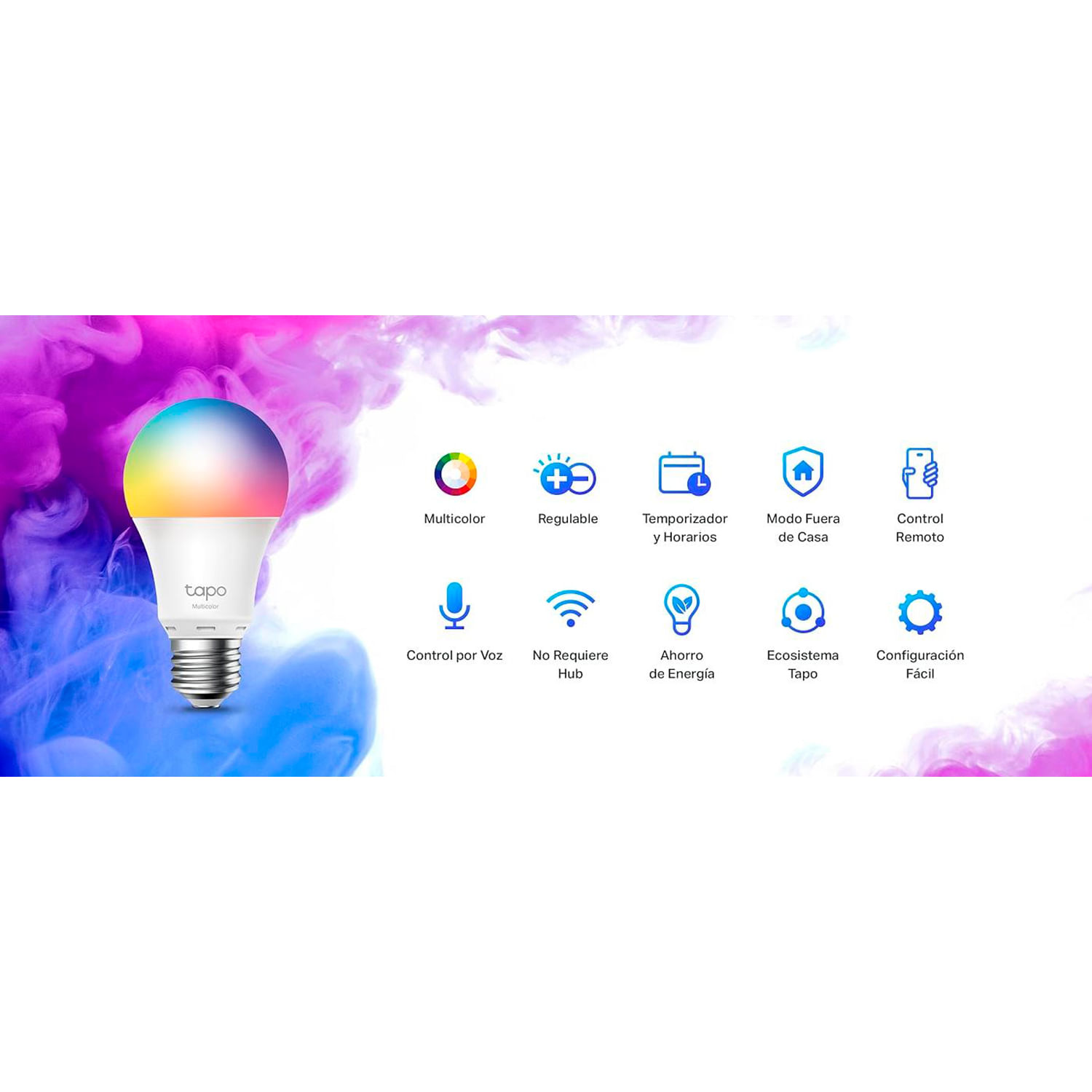 Imagen 2 del producto Combo: 4 Bombillas Inteligentes TP-Link Tapo L530E E27, 16 millones de colores, regulable, Wi-Fi 2.4GHz