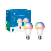 Combo: 2 Bombillas Inteligentes TP-Link Tapo L530E E27, 16 millones de colores, 806 lúmenes, regulable, Wi-Fi 2.4GHz
