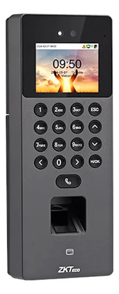 Imagen 2 del producto Control de acceso y asistencia ZKTeco SenseFace-2A, rostro huella y tarjeta, negro