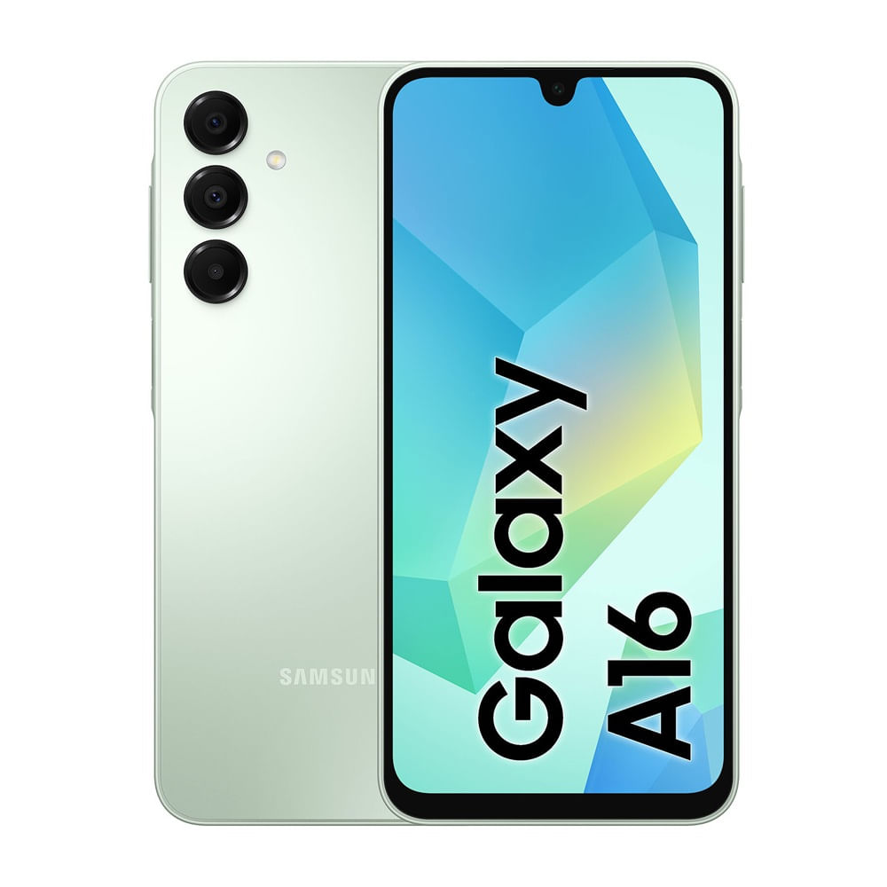 Celular Samsung A16 4G 128GB, 4GB RAM, cámara trasera 50MP y frontal 13MP, 6.7", verde claro
