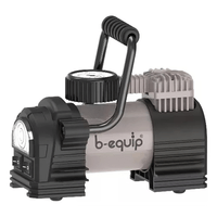 Compresor de aire portátil B-Equip BEQ-100CP 12V, inflador para neumáticos de autos, bicicletas e inflables, gris