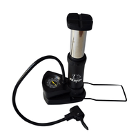 Inflador de pie, bomba con barómetro, pedal antideslizante, 140 PSI