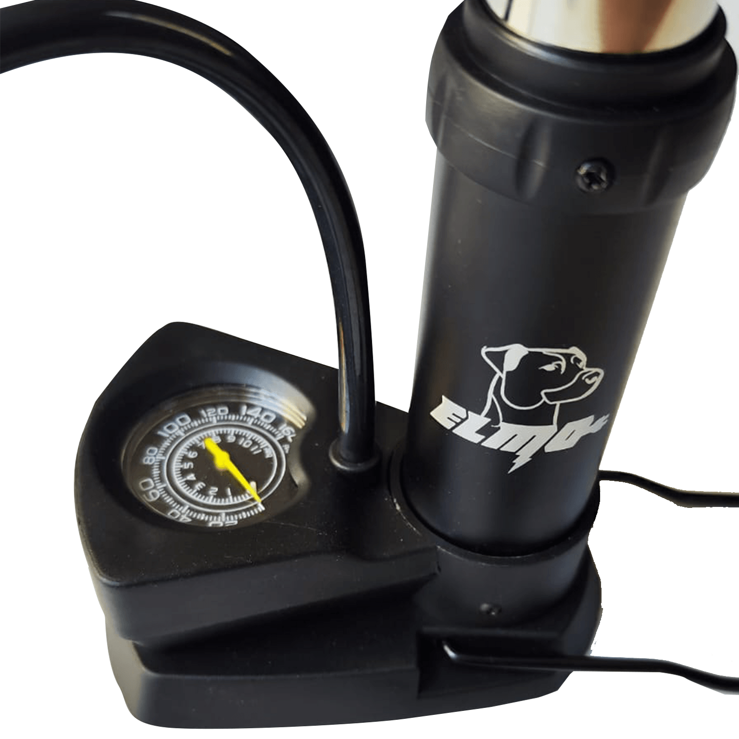 Imagen 2 del producto Inflador de pie, bomba con barómetro, pedal antideslizante, 140 PSI