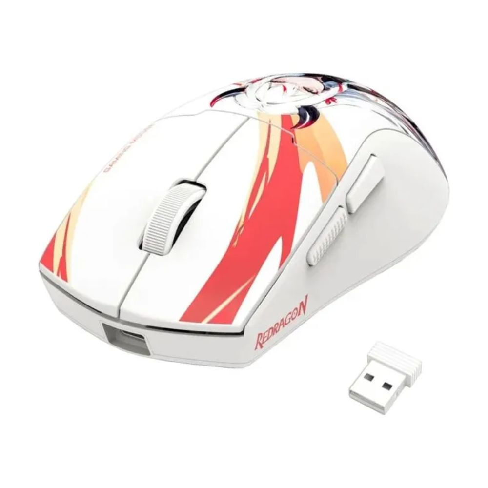 Imagen 2 del producto Mouse gamer Redragon K1ng Max M918AKG-Pro, DPI 26000, wireless, 57g, blanco