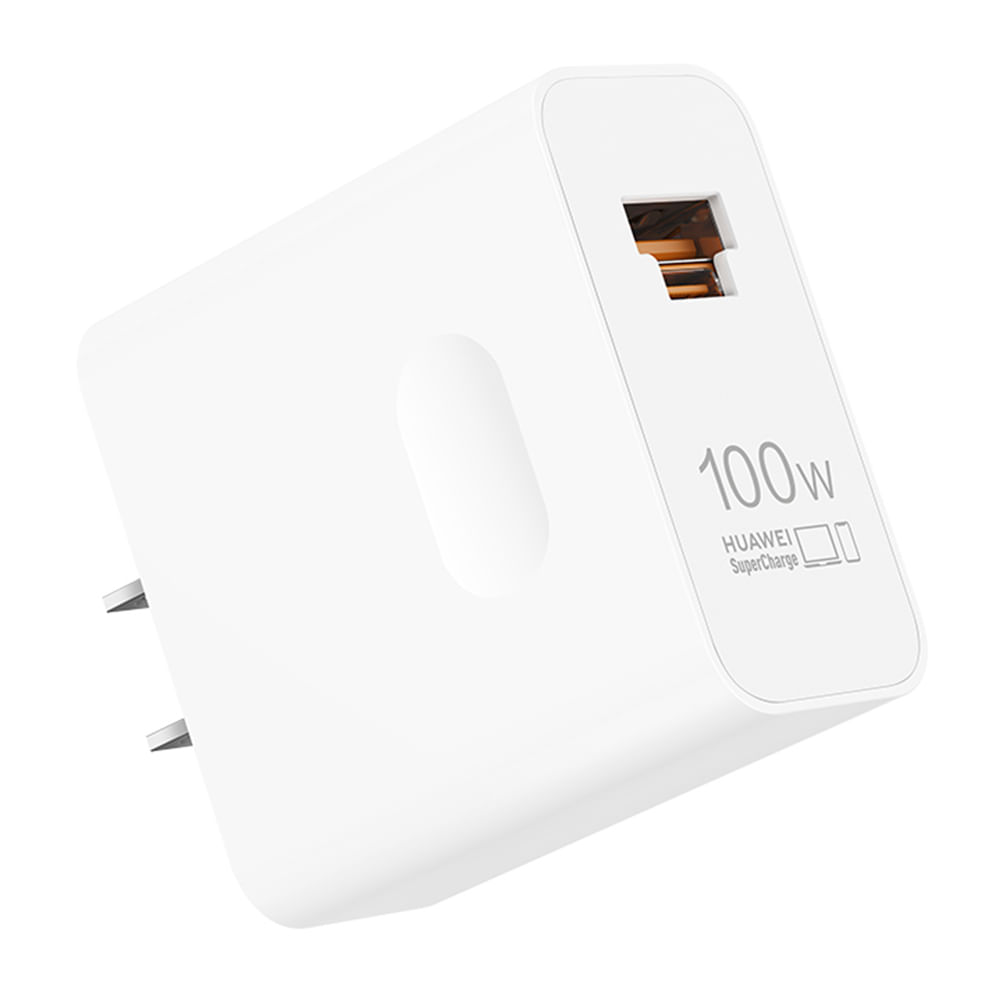 Imagen 2 del producto Cargador de pared Supercharge Huawei 100W, cable de datos USB Tipo-C a USB Tipo-C, 1m, blanco