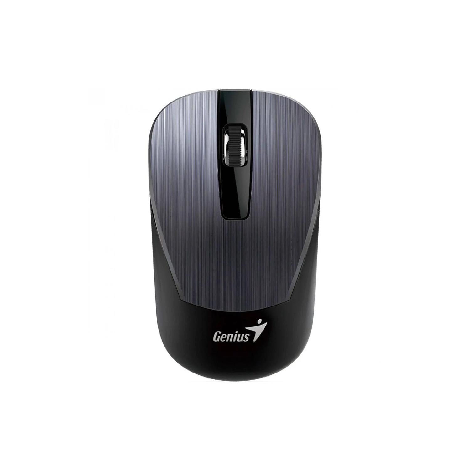 Mouse inalámbrico Genius Eco-8015, recargable, BlueEye, ahorro energía, 2.4GHz, Iron Grey, diseño chic