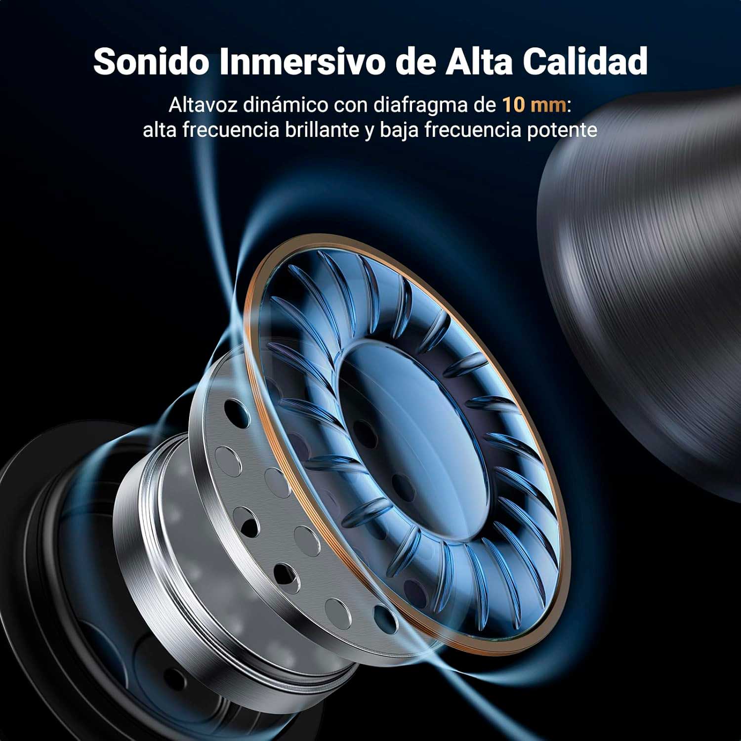 Imagen 2 del producto Audífonos Ugreen EP105 USB-C con micrófono, aislamiento de ruido, sonido HiFi estéreo, botón multifunción