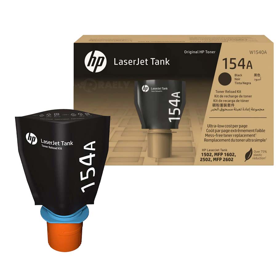 Imagen 1 del producto Tóner HP 154A W1540A, 2500 páginas, impresión láser, compatible LaserJet Tank, negro