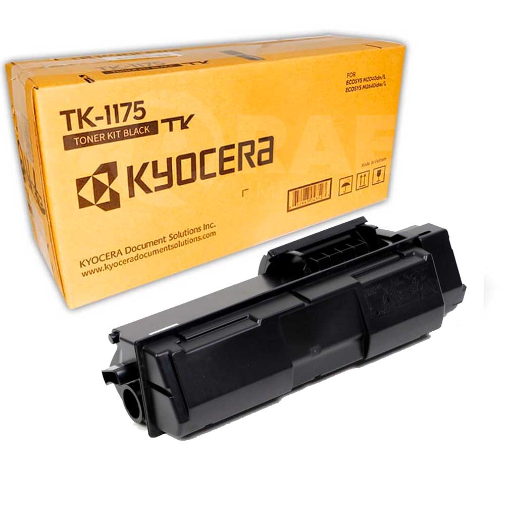 Tóner Kyocera TK-1175 original, 12000 páginas, chip inteligente, compatibilidad Ecosys, negro