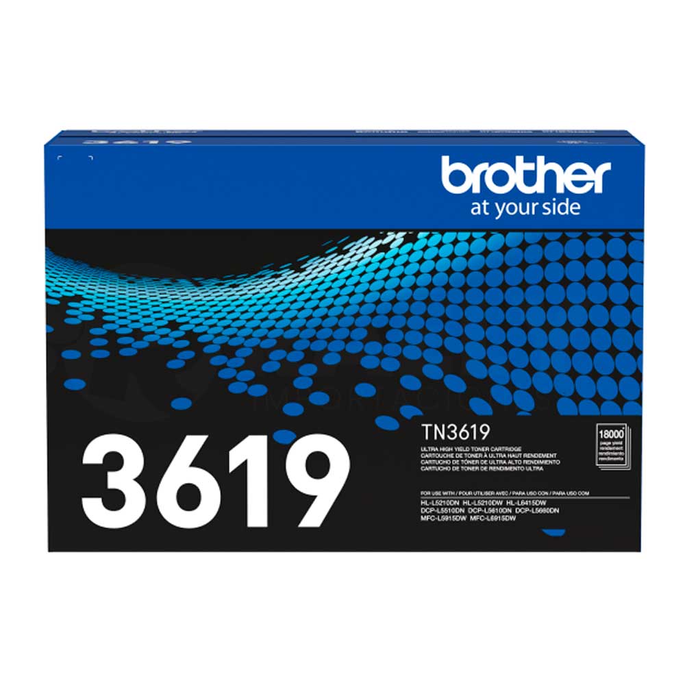 Imagen 2 del producto Tóner Brother TN-3619 original, 18000 páginas, alta capacidad, compatible multifunción, negro
