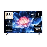 Smart TV TCL 55T6C 55"" QLED UHD 4K con Google TV, HDR, control por voz, Wi-Fi, diseño elegante