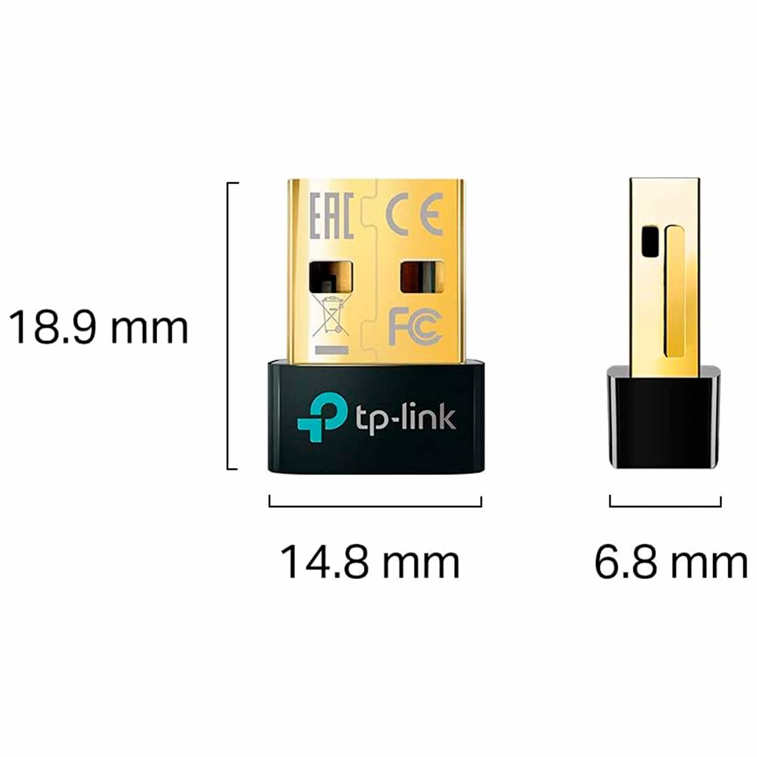 Imagen 2 del producto Adaptador USB TP-Link UB500, Bluetooth 5.0, nano tamaño, transmisión rápida, 7 dispositivos, bajo consumo