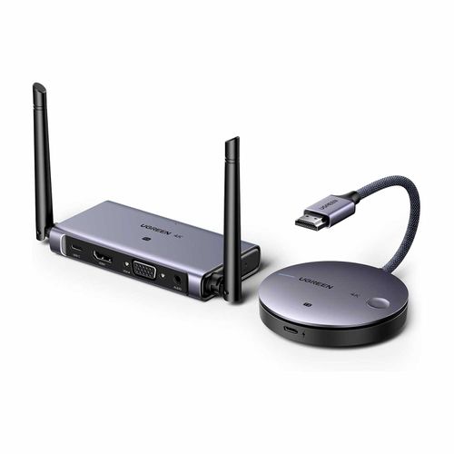 Combo HDMI inalámbrico Ugreen CM586, 4K, 5G, 50m, VGA, HDMI, plug & play