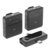 Micrófono inalámbrico SX31, dual, 2.4GHz, 20m de alcance, reducción de ruido