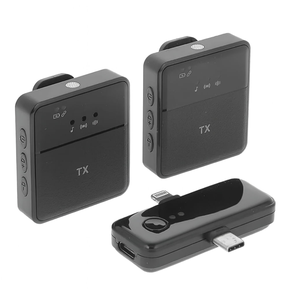 Micrófono inalámbrico SX31, dual, 2.4GHz, 20m de alcance, reducción de ruido