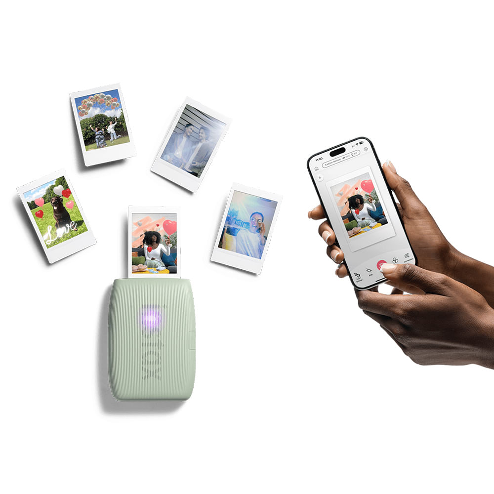 Imagen 2 del producto Impresora Fujifilm Instax mini Link 3 para smartphones, conexión bluetooth, recargable, tamaño de impresión 6.2 cm × 4.6 cm, verde