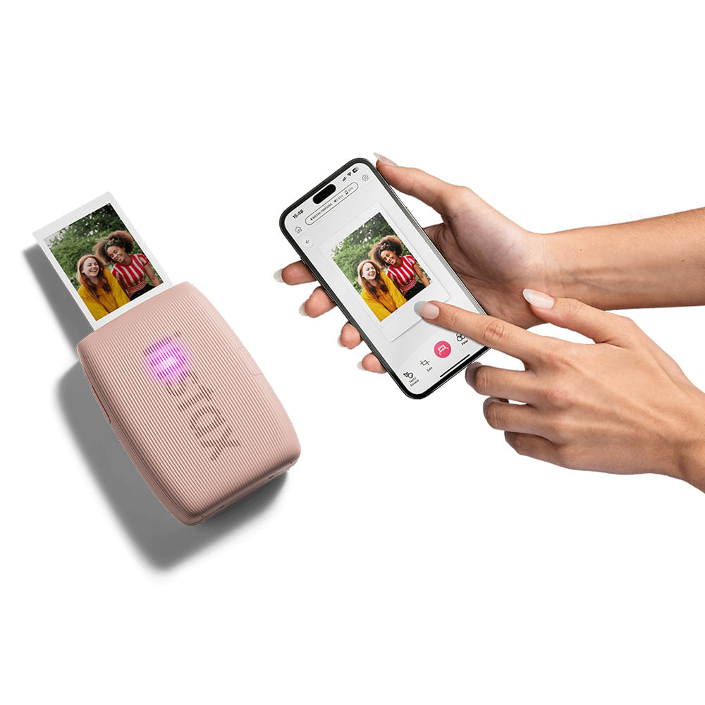 Imagen 2 del producto Impresora Fujifilm Instax mini Link 3 para smartphones, conexión bluetooth, recargable, tamaño de impresión 6.2 cm × 4.6 cm, rosado