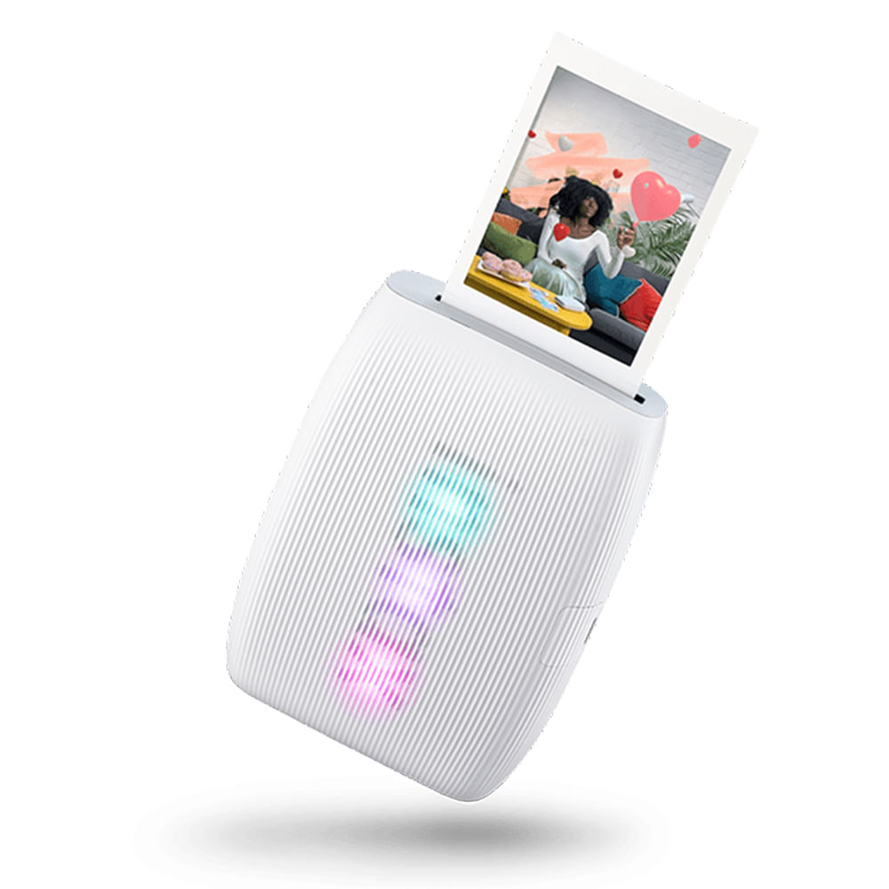 Imagen 1 del producto Impresora Fujifilm Instax mini Link 3 para smartphones, conexión bluetooth, recargable, tamaño de impresión 6.2 cm × 4.6 cm, blanco