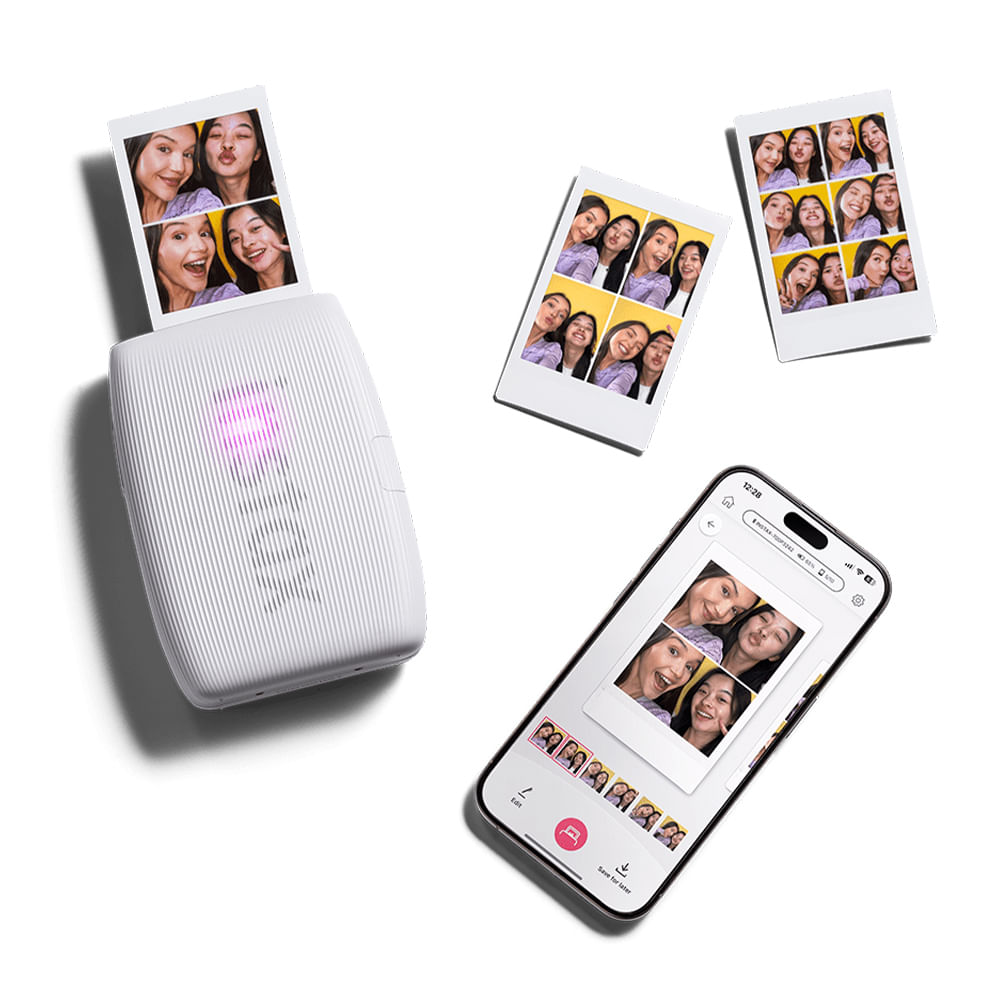 Imagen 2 del producto Impresora Fujifilm Instax mini Link 3 para smartphones, conexión bluetooth, recargable, tamaño de impresión 6.2 cm × 4.6 cm, blanco