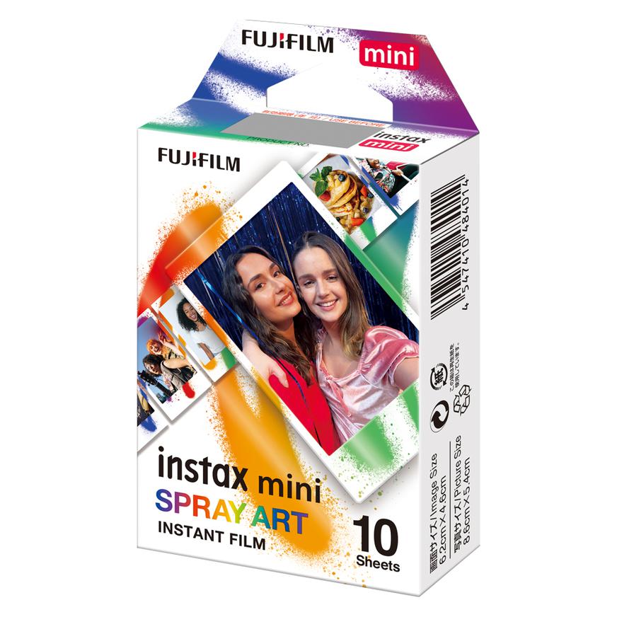 Imagen 2 del producto Película Fujifilm Instax Mini Spray Art x10, ISO 800, acabado brillante, colores vibrantes, formato 54x86mm, revelado rápido
