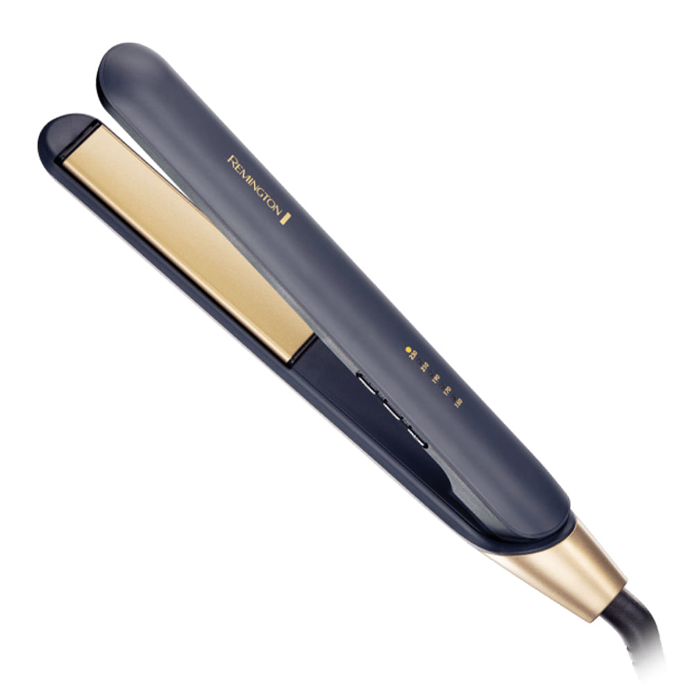 Alisadora Remington Sapphire Luxe 230°C, placas cerámica y zafiro, control de temperatura ajustable, calentamiento rápido, azul