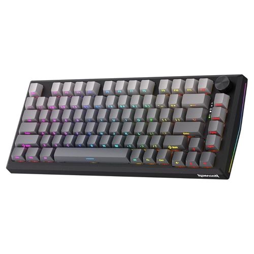 Teclado gamer inalámbrico Redragon Penumbra Pro K687GG, bluetooth, mecánico, RGB, switches Lion L, hot swap