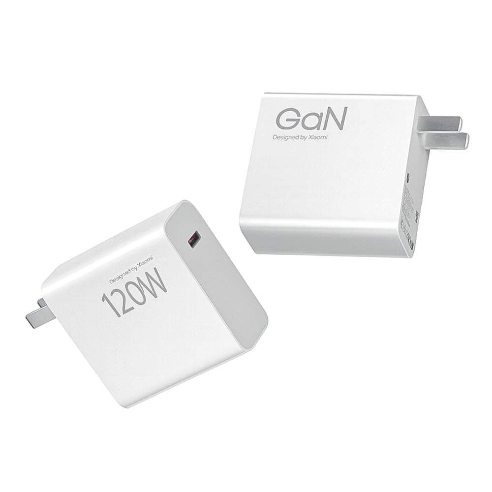 Imagen 2 del producto Cargador de pared Xiaomi 120W GaN, puerto USB-A, blanco + Cable