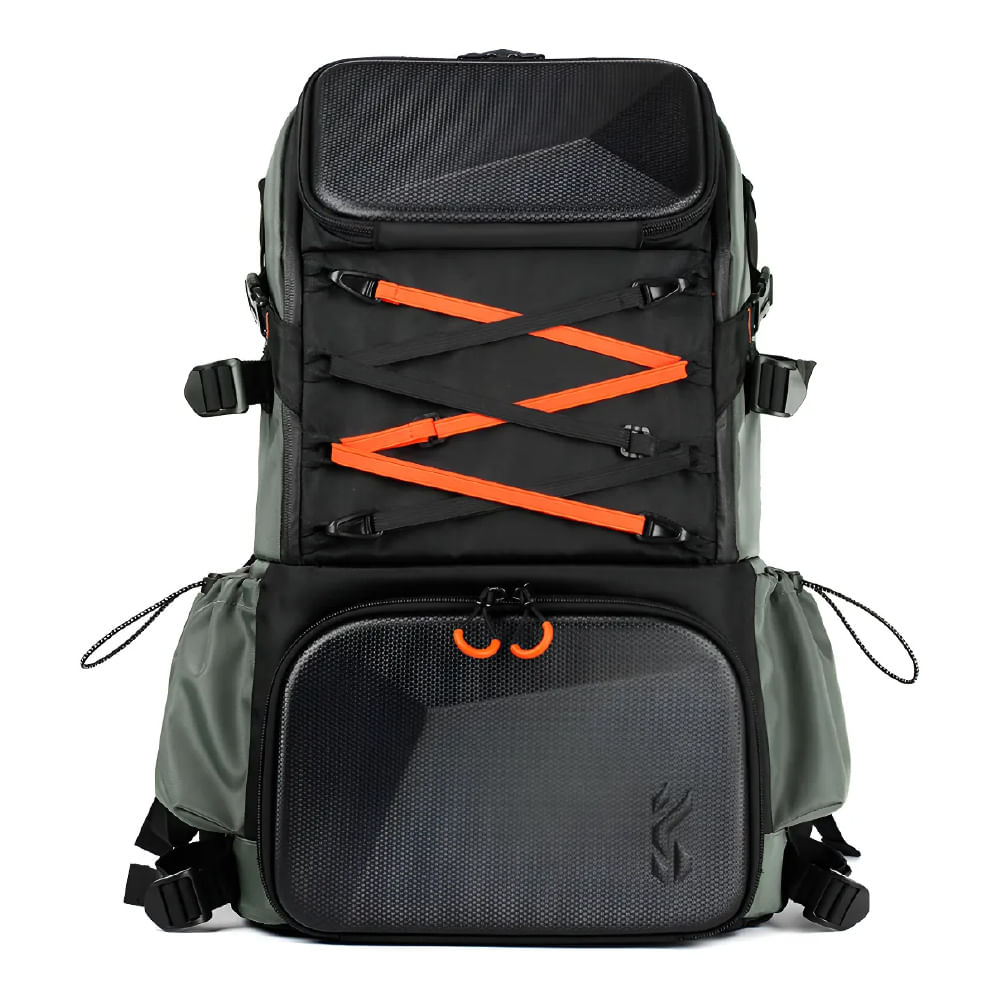 Mochila fotográfica K&F Concept KF13.107 impermeable, 32L, para cámaras y laptop 17", compartimentos acolchados, negro