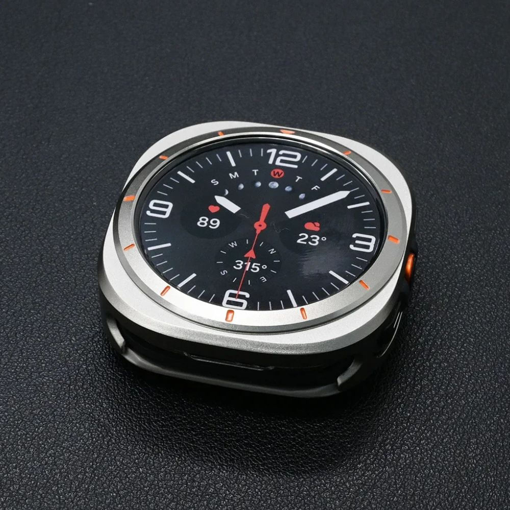 Imagen 2 del producto Funda metal titanio y cristal zafiro sintético para Samsung Galaxy Watch Ultra 47mm, acabado mate