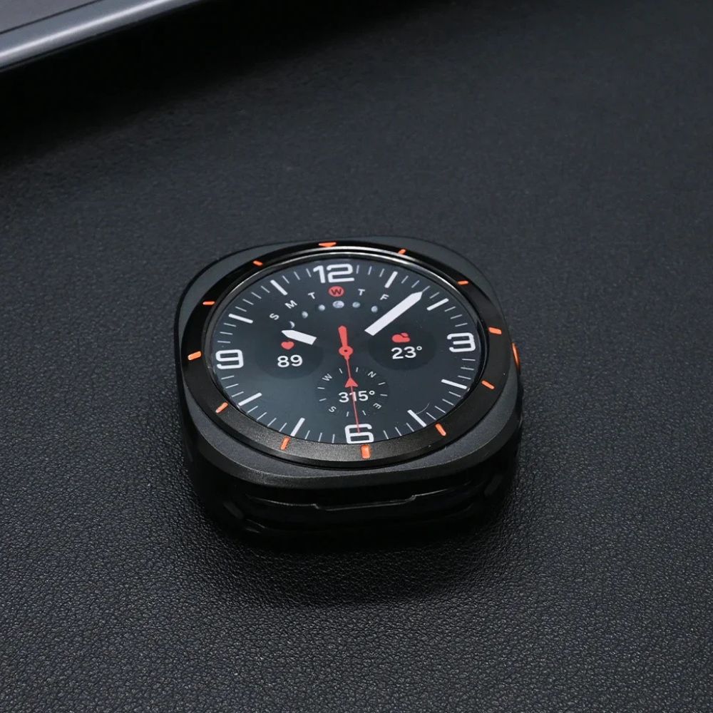 Imagen 2 del producto Funda metal acero inoxidable y cristal zafiro sintético para Samsung Galaxy Watch Ultra 47mm, negro
