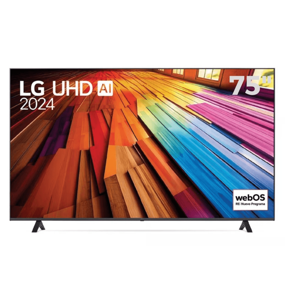 Televisor LG 75" UHD 4K Smart TV ThinQ AI, procesador α5 AI Gen7, HDR10 Pro, webOS 24, negro