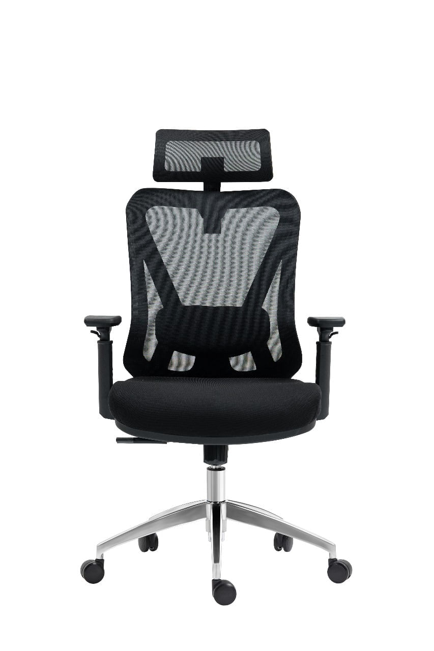 Imagen 2 del producto Silla ergonómica presidencial Venso RTA-C4227, soporte lumbar, cabecera, brazos 3D, negro