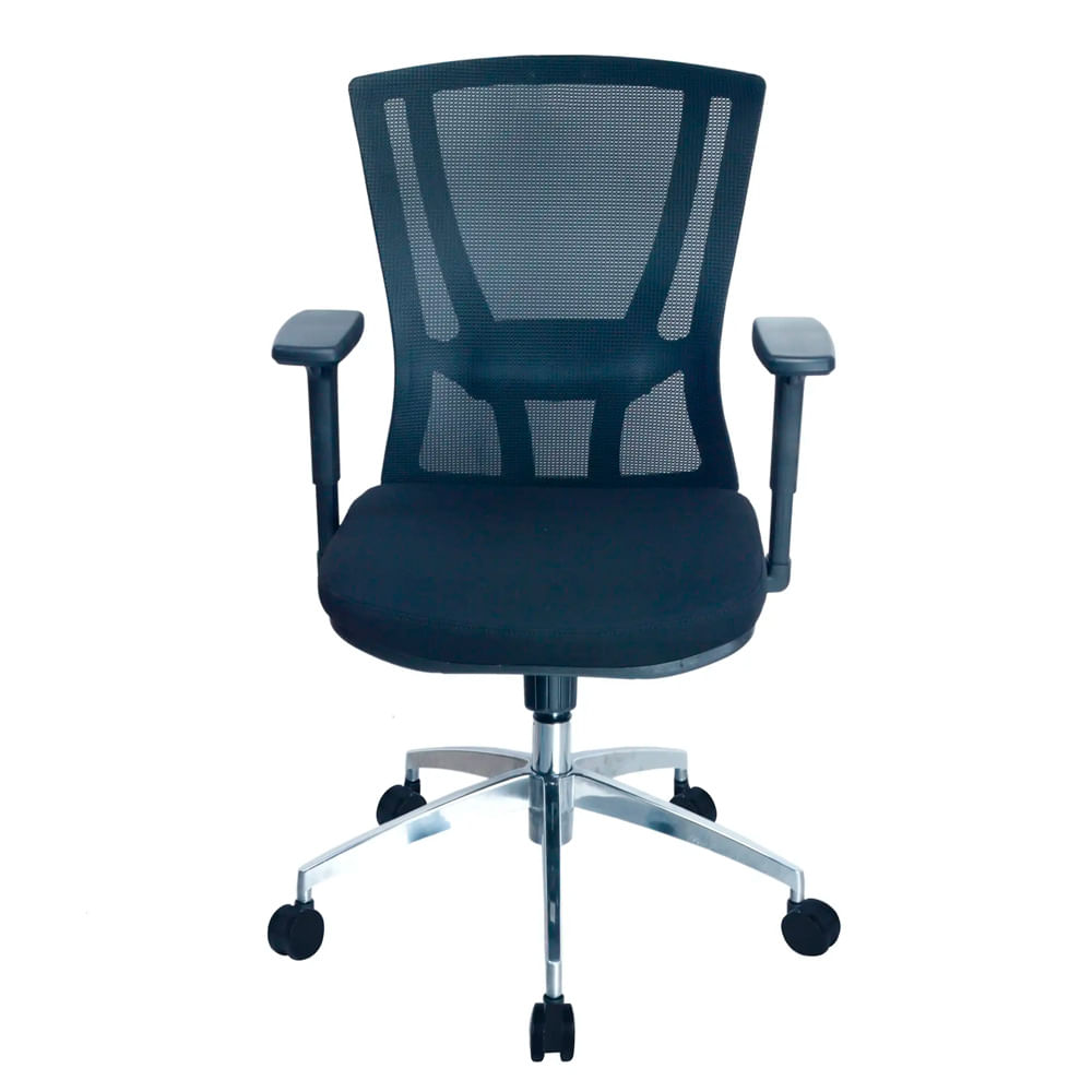 Imagen 2 del producto Silla ergonómica Venso RTA-8028SC, respaldo malla, soporte lumbar, brazos 3D, base aluminio, negro
