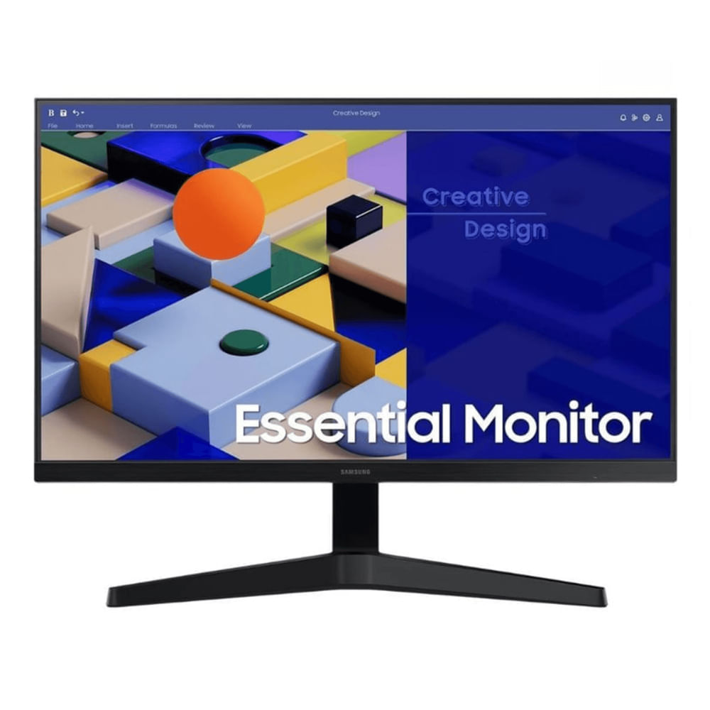 Monitor plano Samsung 27” Essential LS27C310EALXPE, Panel IPS, FHD (1920X1080), 75Hz, 5ms, entradas HDMI/VGA
