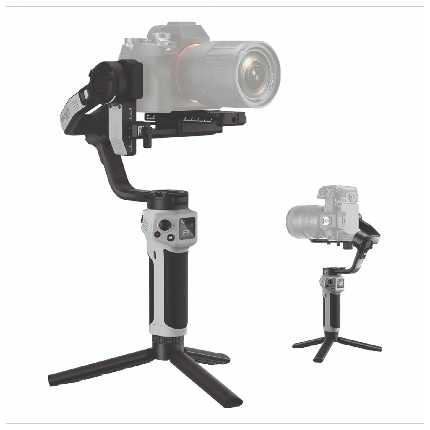 Estabilizador Zhiyun Cinepeer Weebill 3E, 3 ejes, carga 1.7 kg, OLED, batería 16 h, liberación rápida Arca Swiss