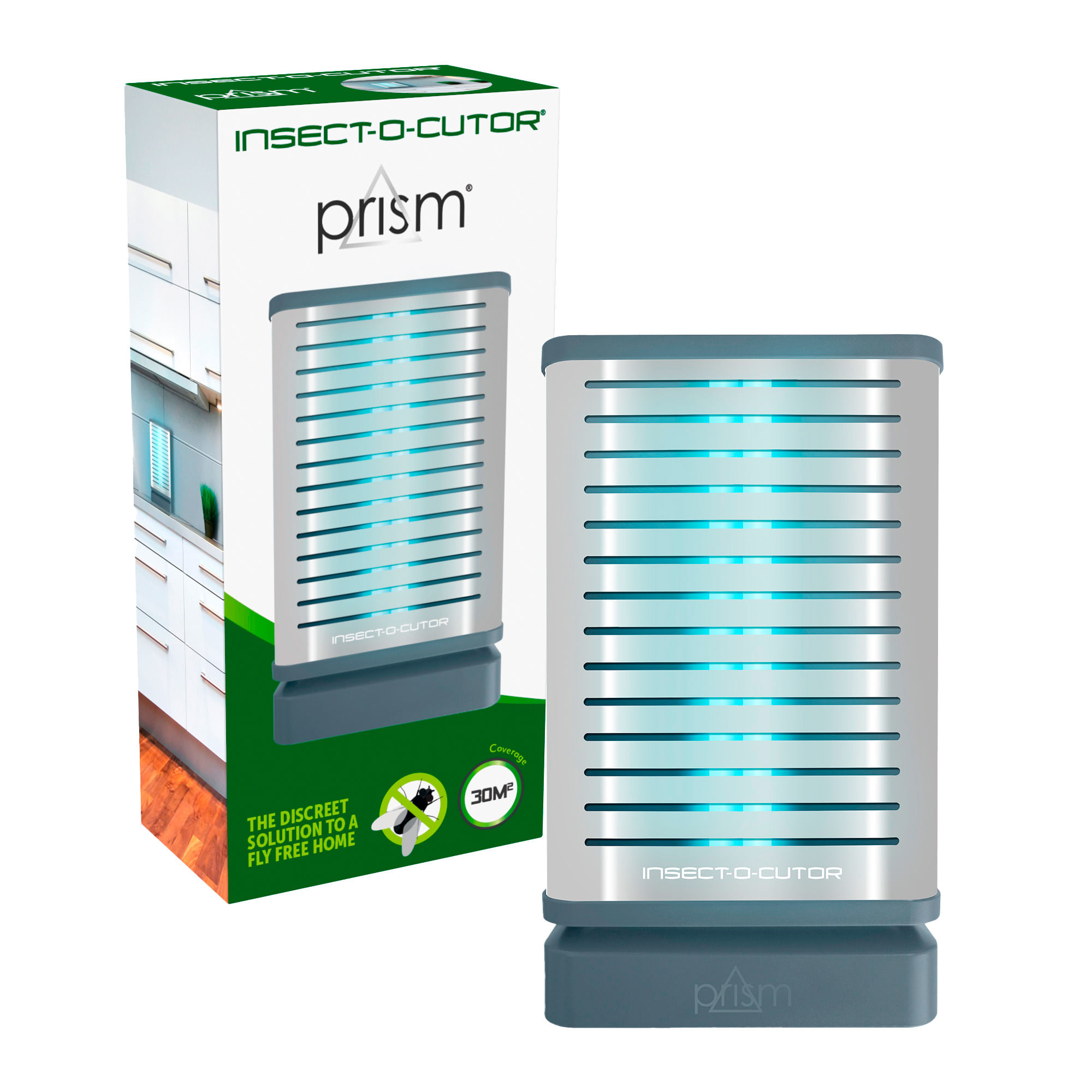 Imagen 2 del producto Trampa de Luz UV Prism Pelsis, modelo PRISM, captura insectos interiores, aluminio y policarbonato