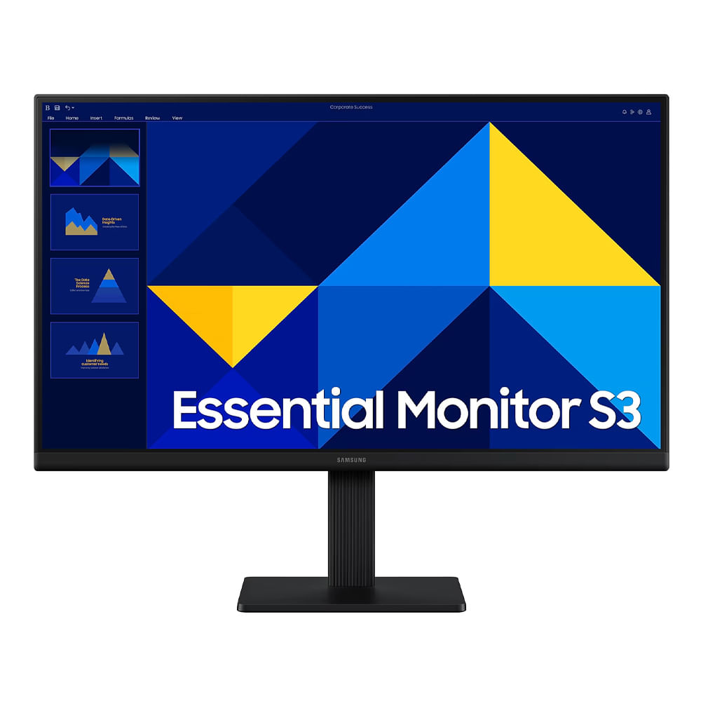Monitor plano Samsung 22” Essential S3 LS22D300GALXPE, Panel IPS, FHD (1920X1080), 100Hz, 5ms, entradas HDMI/VGA