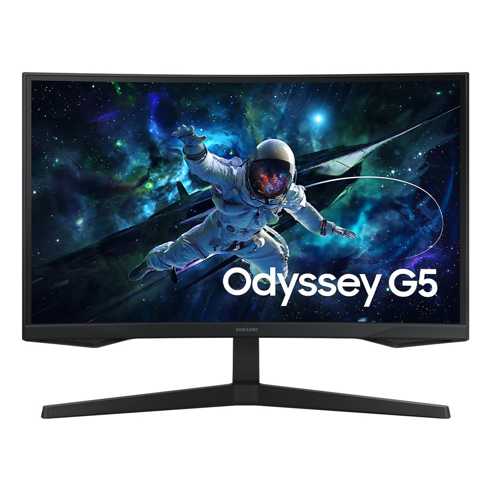Monitor curvo Samsung 27” Odyssey G5 LS27CG552ELXPE, Panel VA, QHD (2560 x 1440), 165Hz, 1ms, entradas HDMI/DisPlayPort, AMD FreeSync