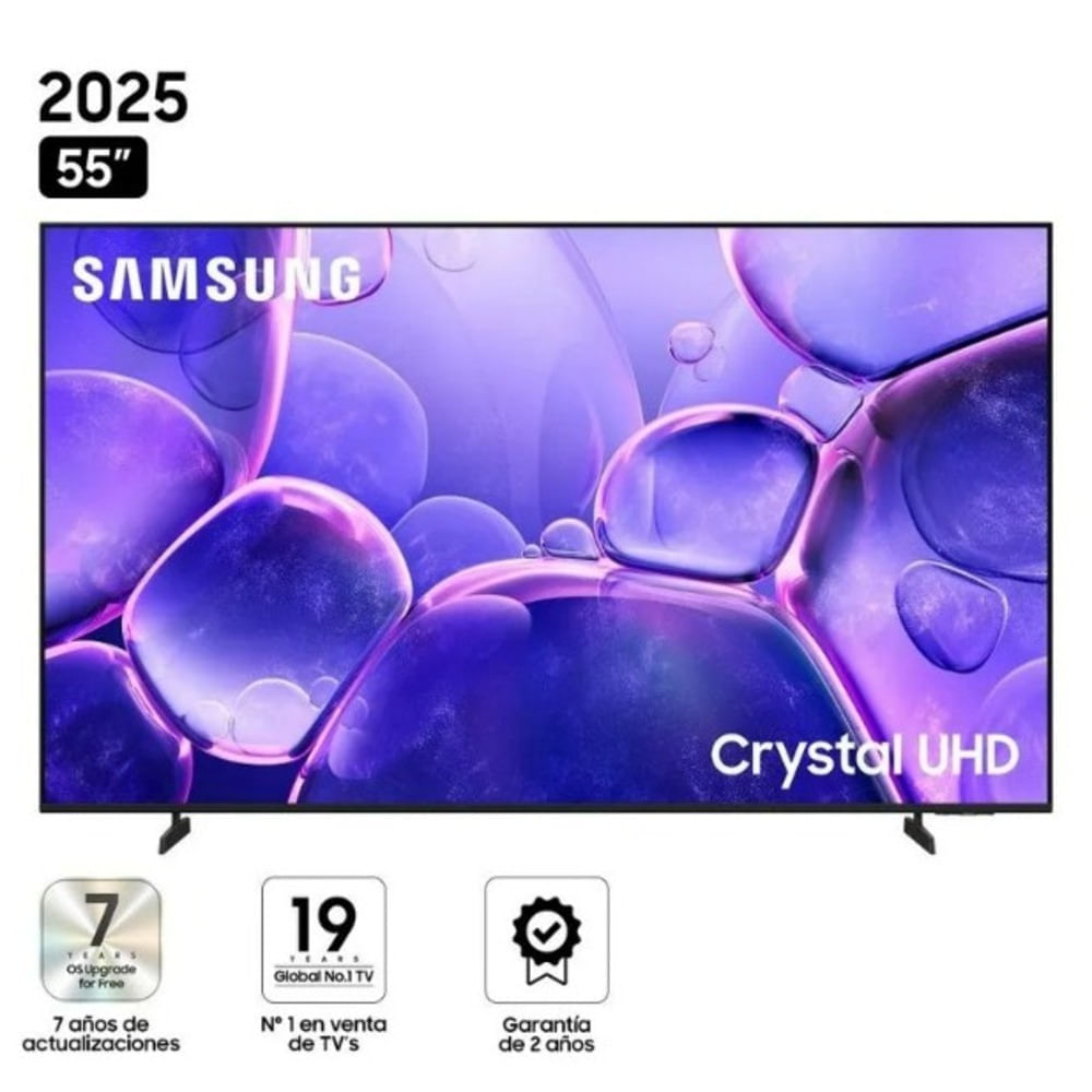 Imagen 2 del producto Televisor Samsung 55"" Smart Crystal UHD 4K 55U8000FG 2025, procesador Crystal 4K, diseño metálico, Tizen OS