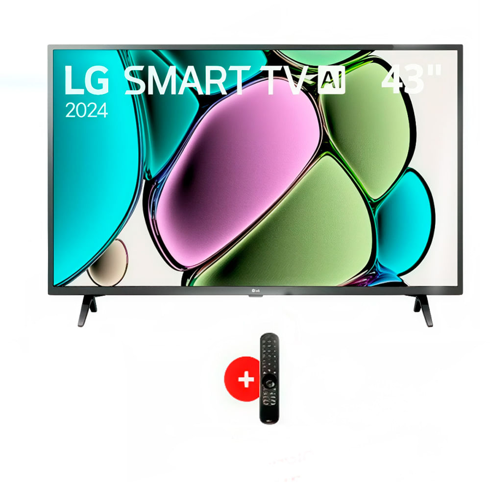 Televisor LG 43" Smart TV Full HD 43LR6000PSA, procesador α5 Gen6, HDR10 Pro, sonido 9.1.2 y control Magic Remote